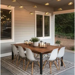 Trio Aurinkokennovaloketju Mood Hybrid 5.7m 10xE27 ladattava hämärätunnistin luonnollinen väri/musta