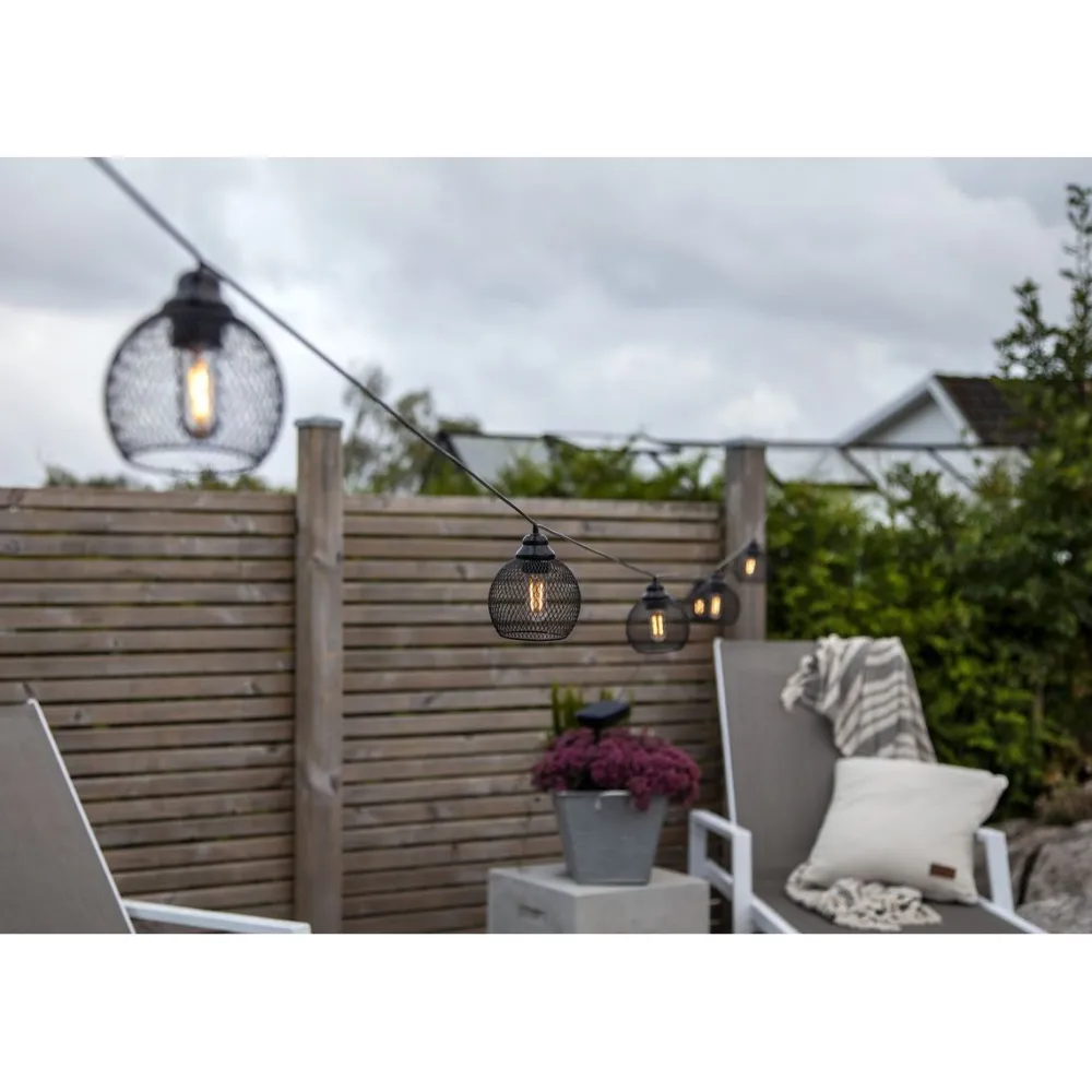 New Star Trading Aurinkokennovalosarja Sunlight 700 cm musta