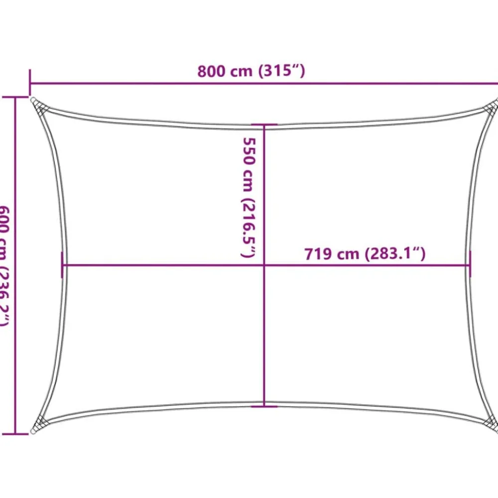 Online FinePRICE Aurinkopurje, 160 g/m² HDPE, eri värejä ja kokoja (16419)
