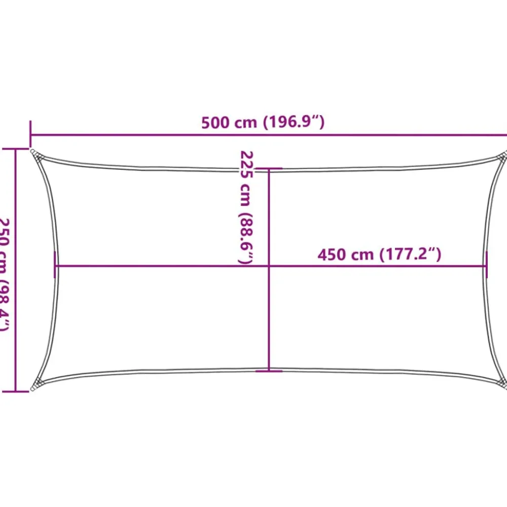 Online FinePRICE Aurinkopurje, 160 g/m² HDPE, eri värejä ja kokoja (16419)