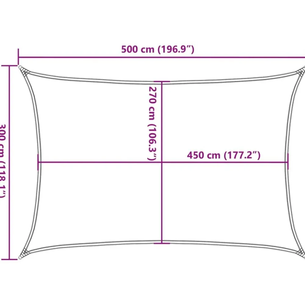 Online FinePRICE Aurinkopurje, 160 g/m² HDPE, eri värejä ja kokoja (16419)