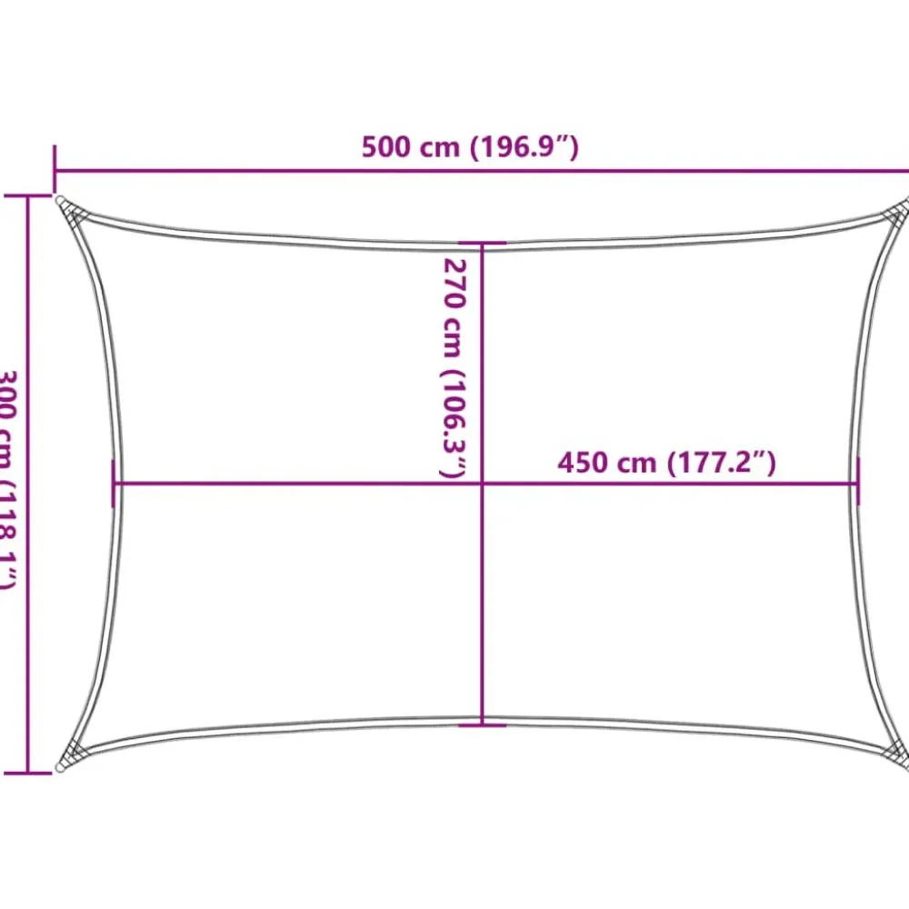 Online FinePRICE Aurinkopurje, 160 g/m² HDPE, eri värejä ja kokoja (16419)