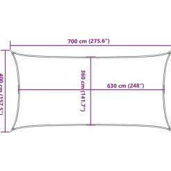 Online FinePRICE Aurinkopurje, 160 g/m² HDPE, eri värejä ja kokoja (16419)