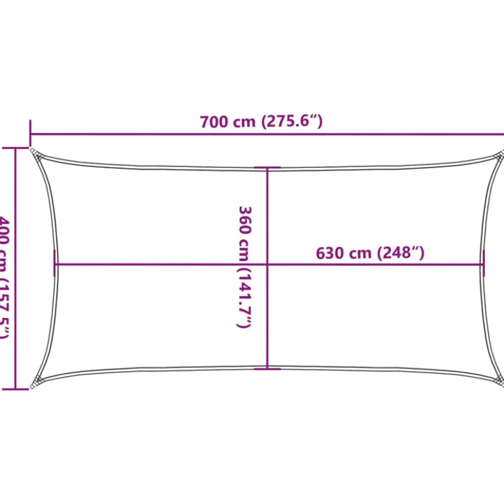 Online FinePRICE Aurinkopurje, 160 g/m² HDPE, eri värejä ja kokoja (16419)