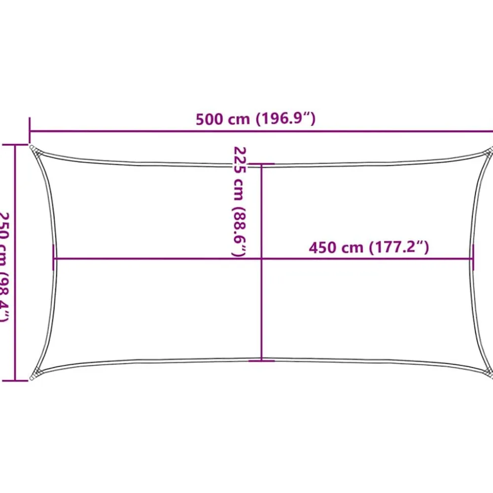 Online FinePRICE Aurinkopurje, 160 g/m² HDPE, eri värejä ja kokoja (16419)
