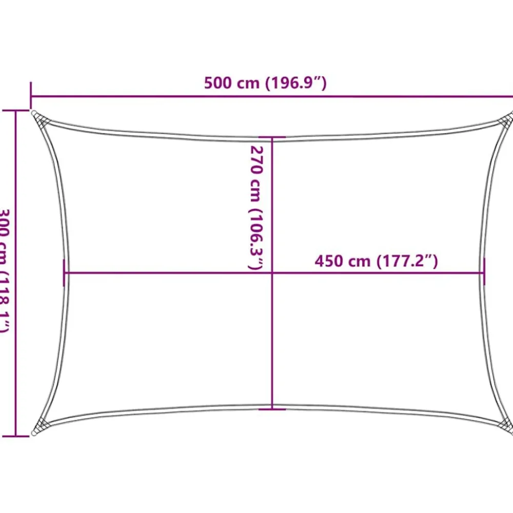 Online FinePRICE Aurinkopurje, 160 g/m² HDPE, eri värejä ja kokoja (16419)
