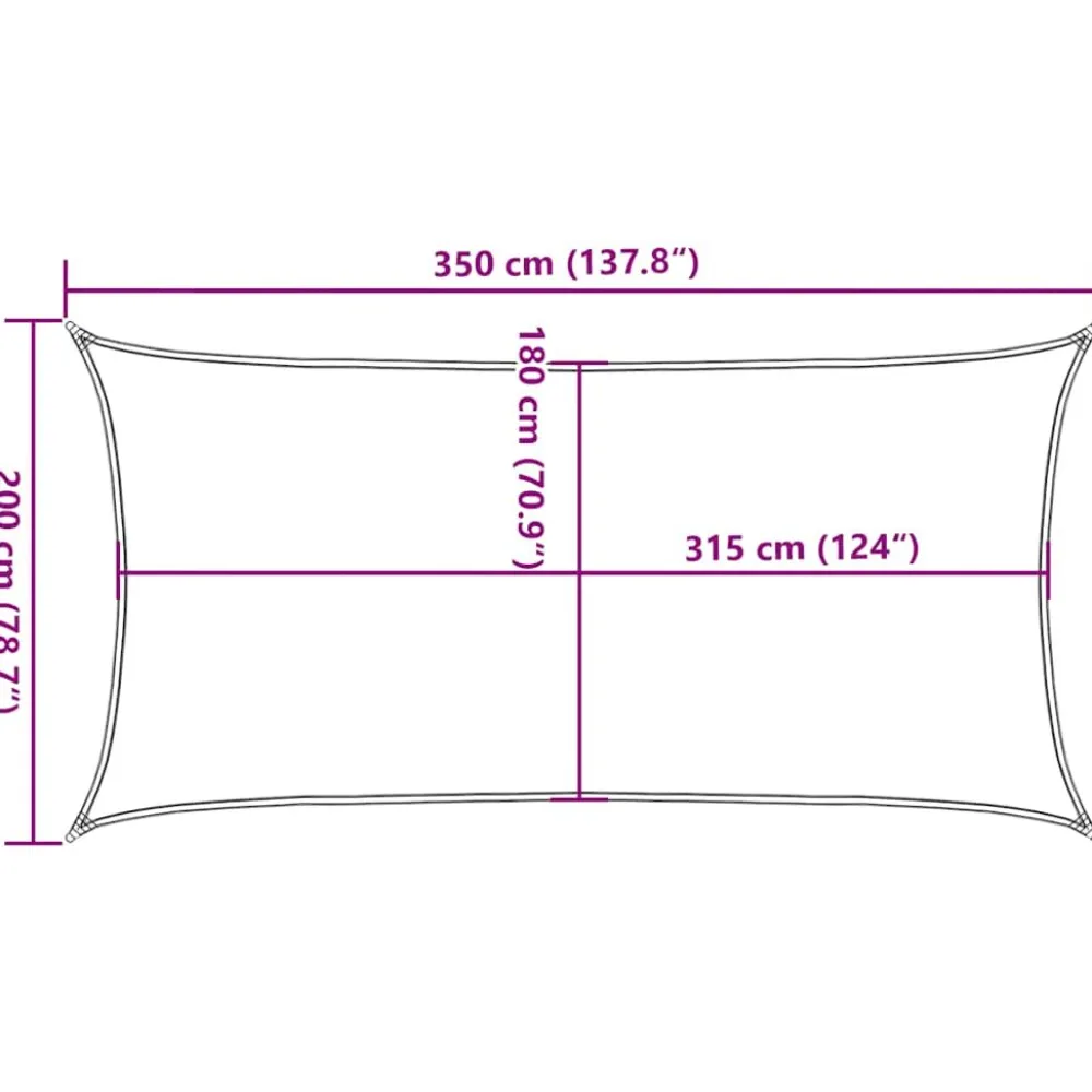 Online FinePRICE Aurinkopurje, 160 g/m² HDPE, eri värejä ja kokoja (16419)