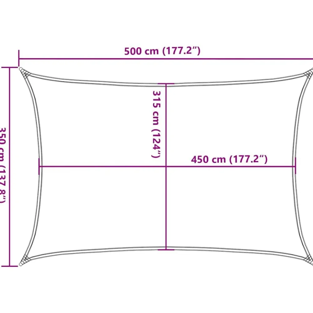 Online FinePRICE Aurinkopurje, 160 g/m² HDPE, eri värejä ja kokoja (16419)