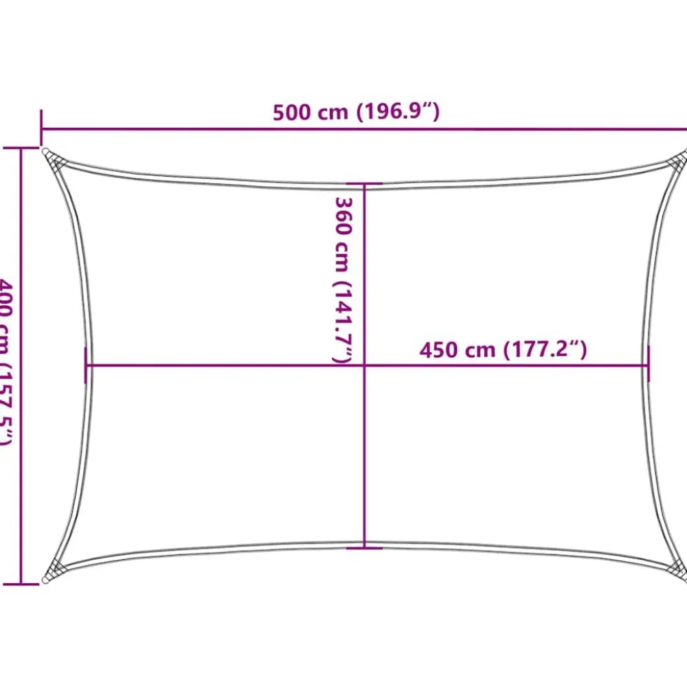 Online FinePRICE Aurinkopurje, 160 g/m² HDPE, eri värejä ja kokoja (16419)