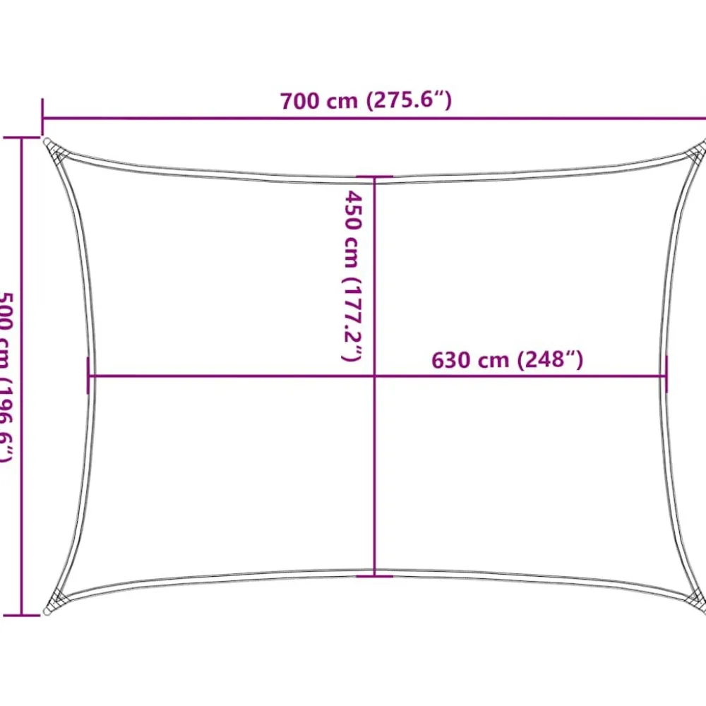 Online FinePRICE Aurinkopurje, 160 g/m² HDPE, eri värejä ja kokoja (16419)