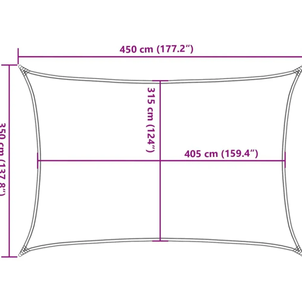 Online FinePRICE Aurinkopurje, 160 g/m² HDPE, eri värejä ja kokoja (16419)