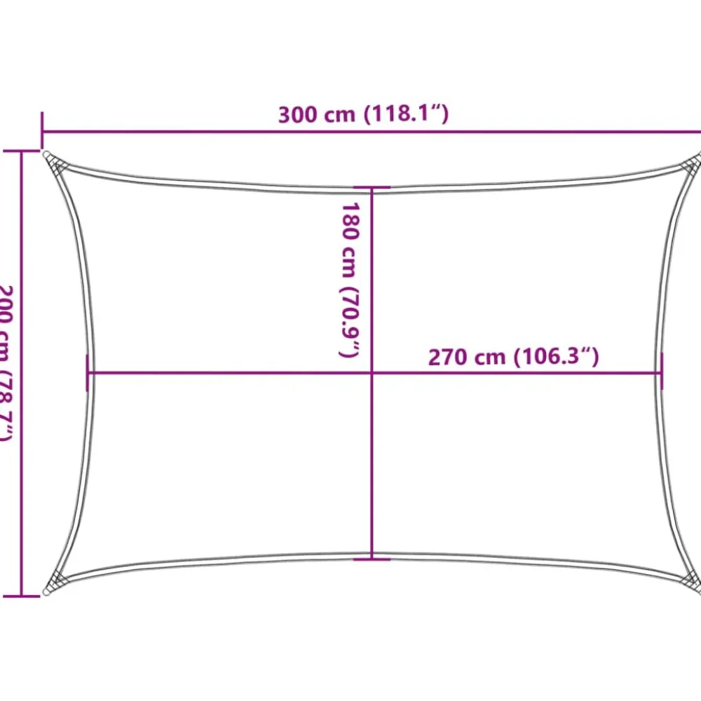 Online FinePRICE Aurinkopurje, 160 g/m² HDPE, eri värejä ja kokoja (16419)