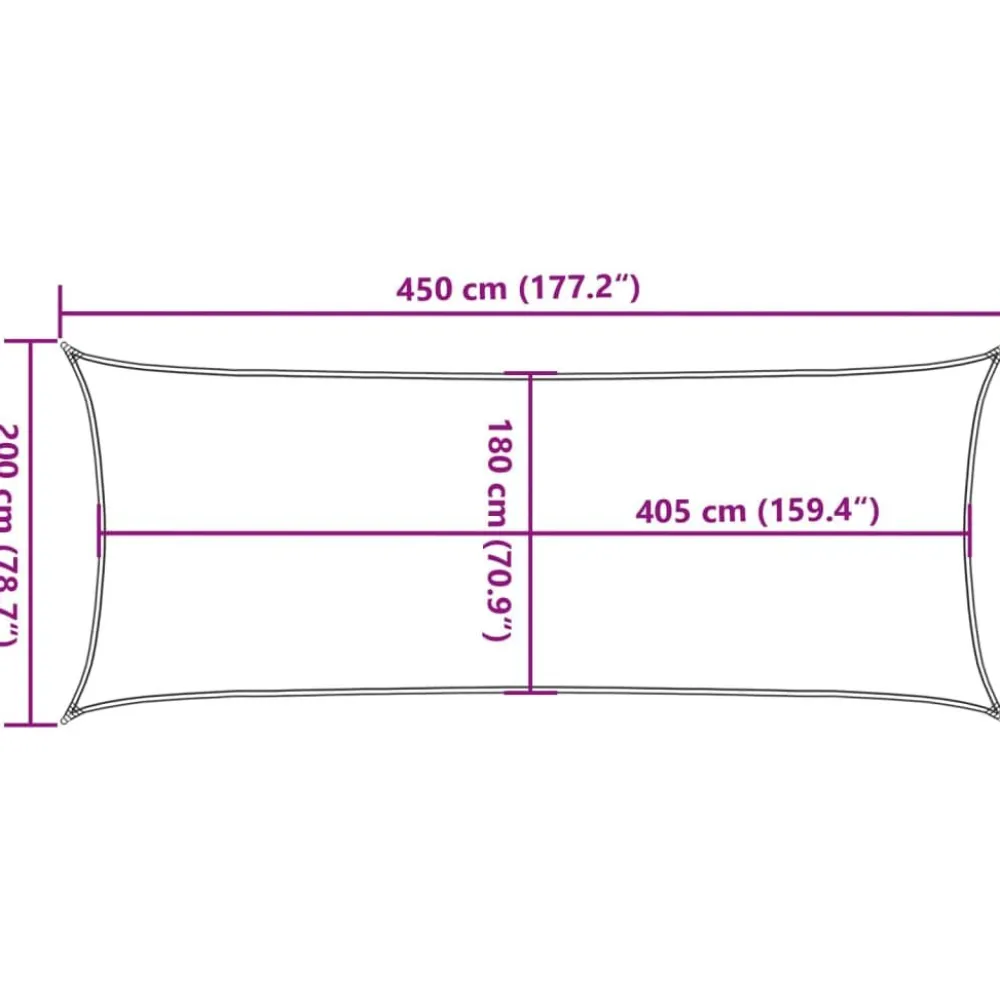 Online FinePRICE Aurinkopurje, 160 g/m² HDPE, eri värejä ja kokoja (16419)