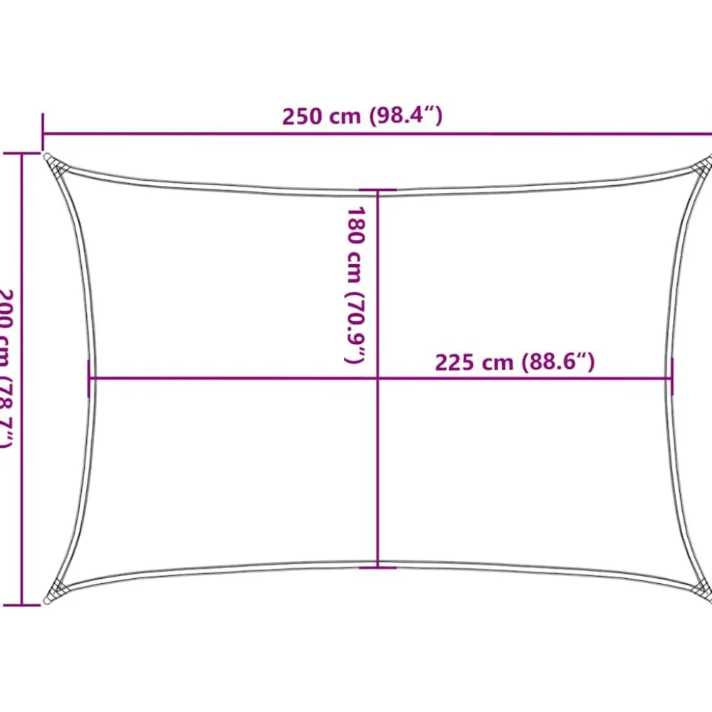 Online FinePRICE Aurinkopurje, 160 g/m² HDPE, eri värejä ja kokoja (16419)