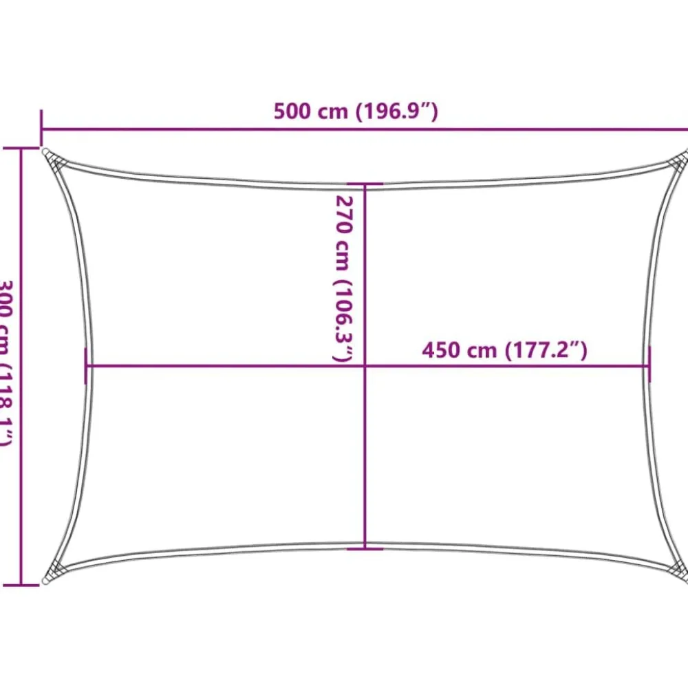 Online FinePRICE Aurinkopurje, 160 g/m² HDPE, eri värejä ja kokoja (16419)