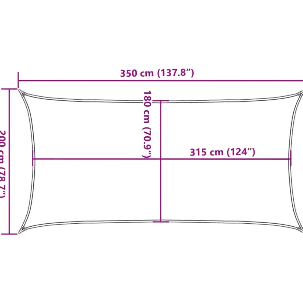 Online FinePRICE Aurinkopurje, 160 g/m² HDPE, eri värejä ja kokoja (16419)