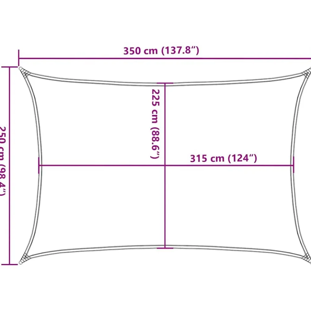Online FinePRICE Aurinkopurje, 160 g/m² HDPE, eri värejä ja kokoja (16419)