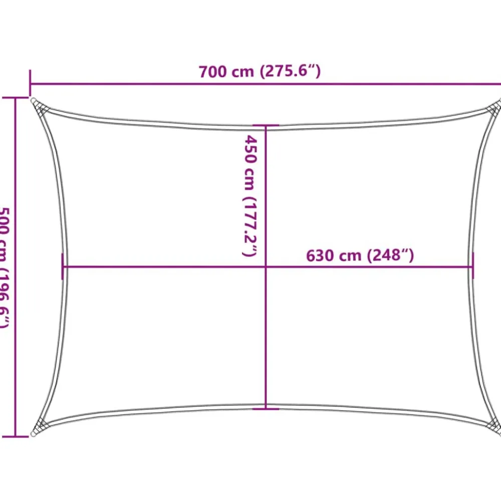 Online FinePRICE Aurinkopurje, 160 g/m² HDPE, eri värejä ja kokoja (16419)