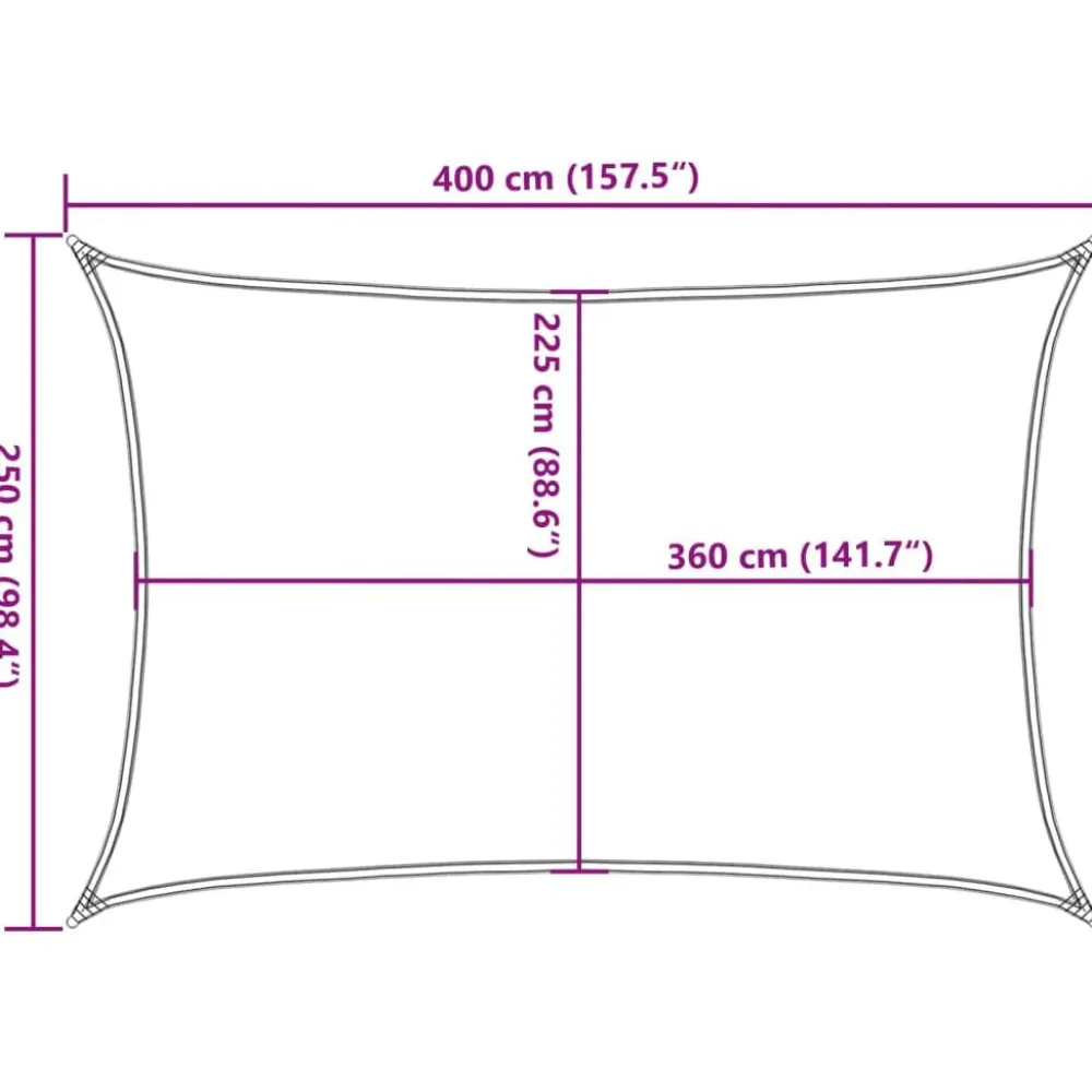 Online FinePRICE Aurinkopurje, 160 g/m² HDPE, eri värejä ja kokoja (16419)