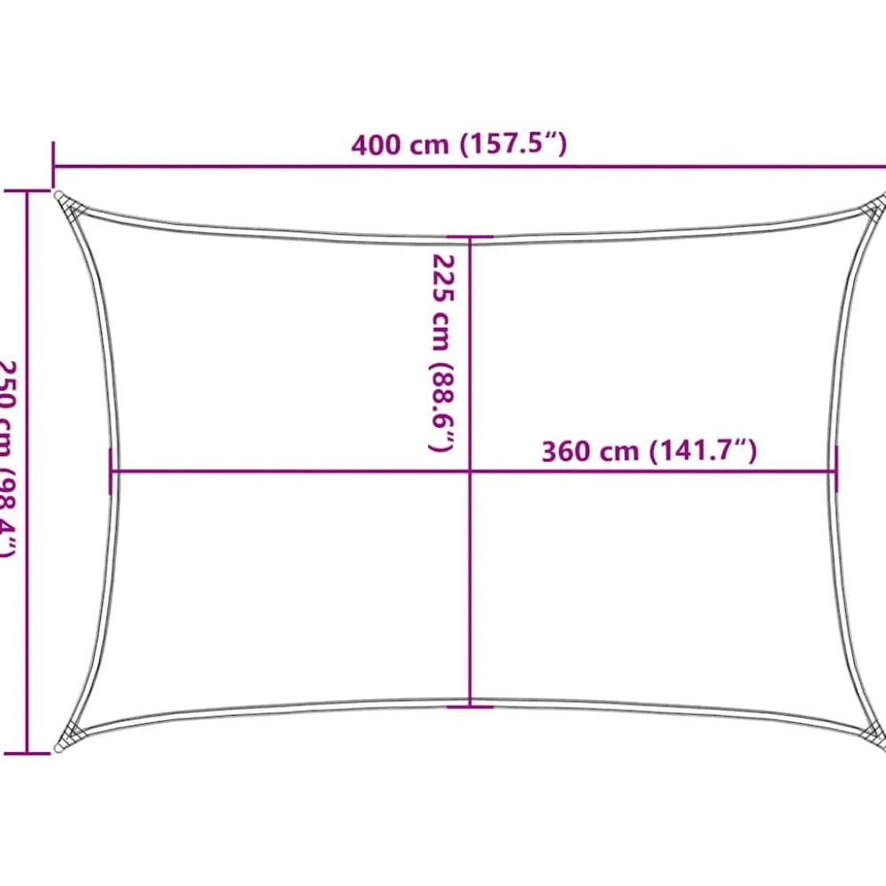 Online FinePRICE Aurinkopurje, 160 g/m² HDPE, eri värejä ja kokoja (16419)