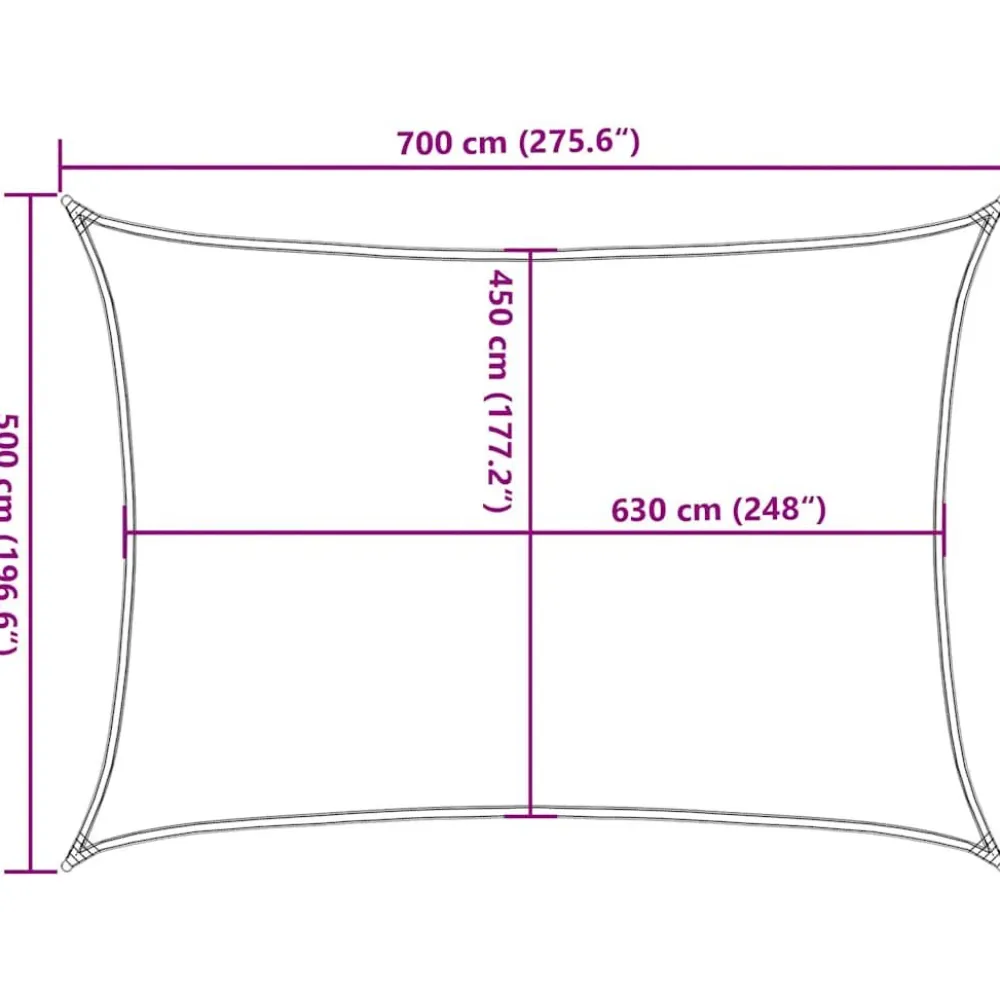 Online FinePRICE Aurinkopurje, 160 g/m² HDPE, eri värejä ja kokoja (16419)