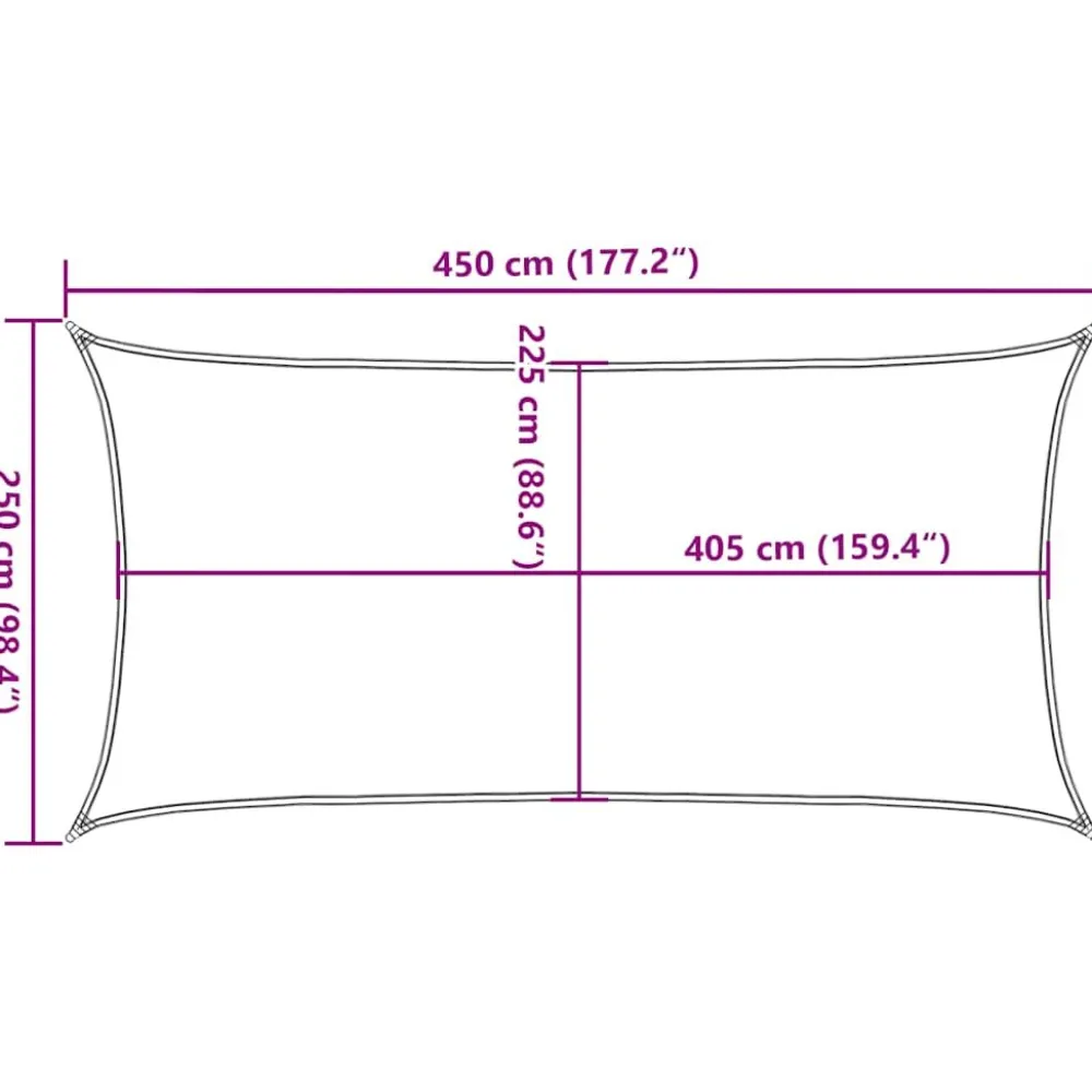 Online FinePRICE Aurinkopurje, 160 g/m² HDPE, eri värejä ja kokoja (16419)