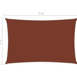 New FinePRICE Aurinkopurje Oxford kangas suorakaide 5x7 m terrakotta