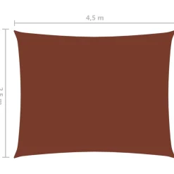 Discount FinePRICE Aurinkopurje Oxford kangas suorakaide 2,5x4,5 m terrakotta