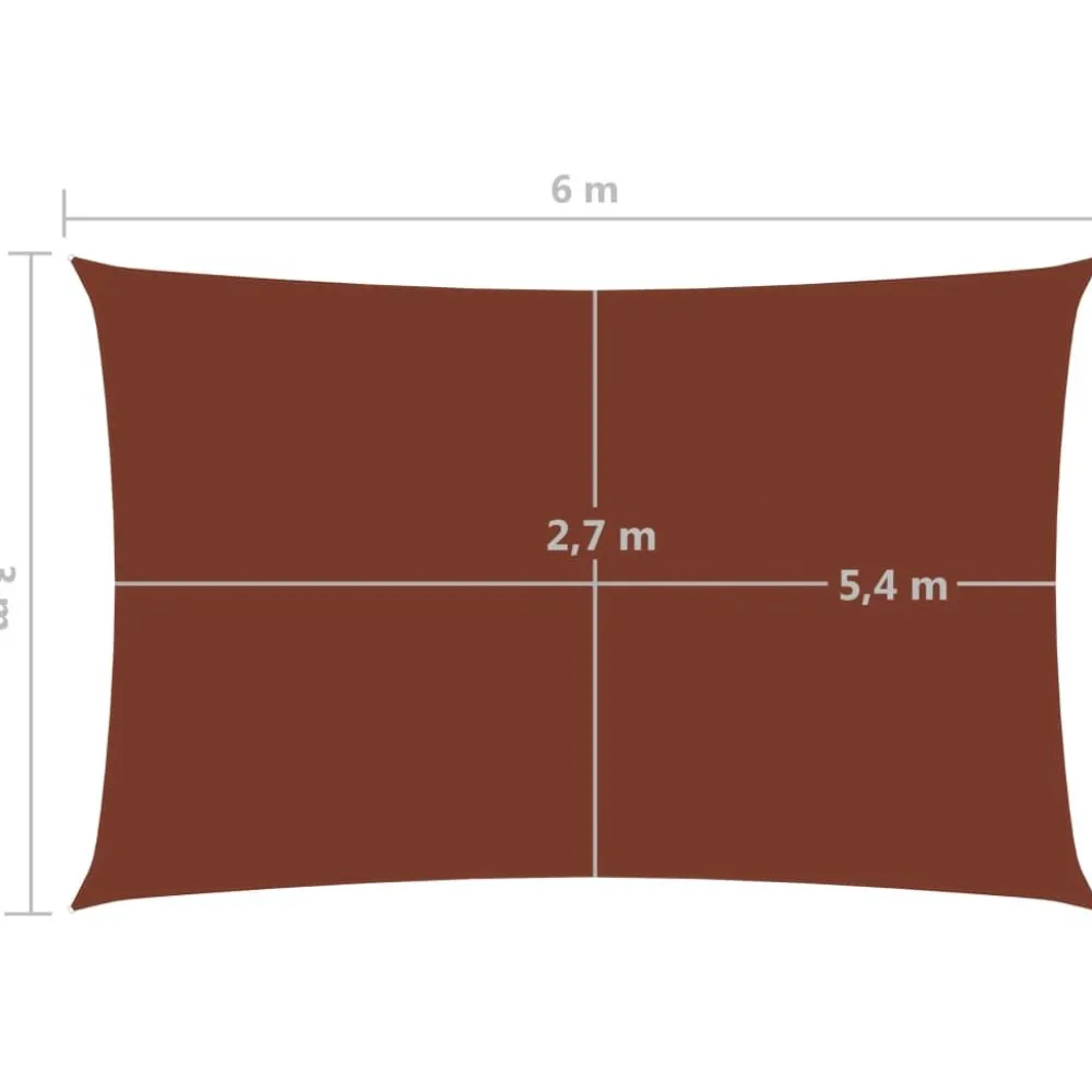 New FinePRICE Aurinkopurje Oxford kangas suorakaide 3x6 m terrakotta