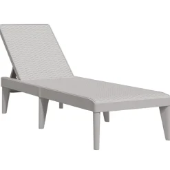 FinePRICE Aurinkotuoli harmaa 186x60x29 cm PP