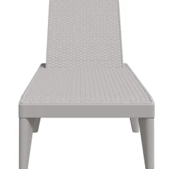 FinePRICE Aurinkotuoli harmaa 186x60x29 cm PP