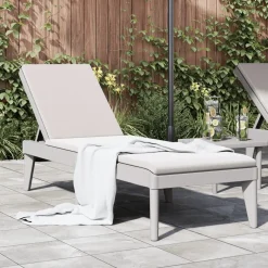 FinePRICE Aurinkotuoli harmaa 186x60x29 cm PP