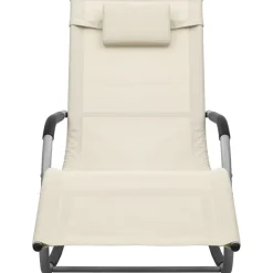 Sale FinePRICE Aurinkotuoli textilene kerma/harmaa