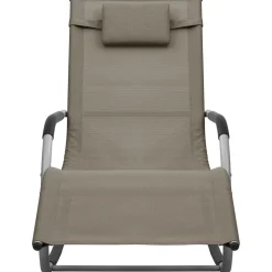 Sale FinePRICE Aurinkotuoli textilene kerma/harmaa