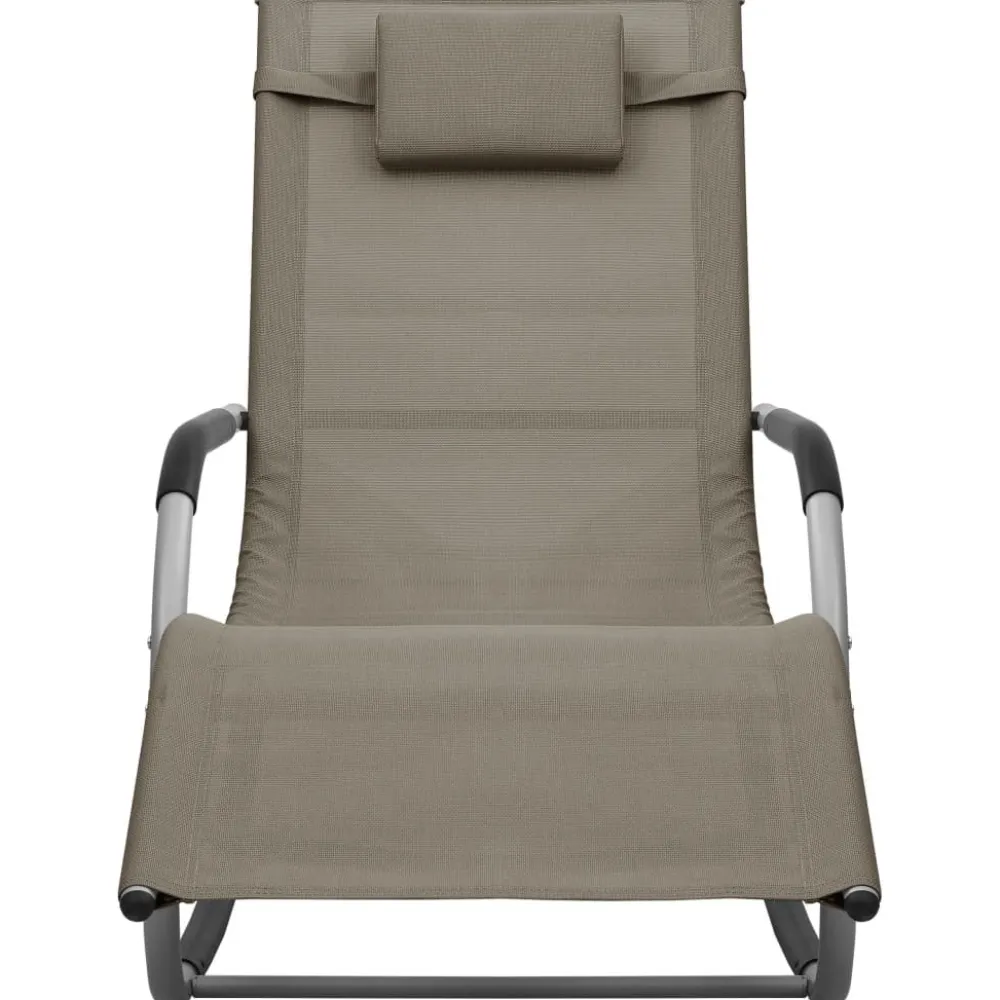 Sale FinePRICE Aurinkotuoli textilene kerma/harmaa