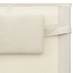 Sale FinePRICE Aurinkotuoli textilene kerma/harmaa