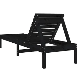 Discount FinePRICE Aurinkotuolit 2 kpl musta 199,5x60x74 cm, mänty