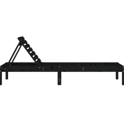 Discount FinePRICE Aurinkotuolit 2 kpl musta 199,5x60x74 cm, mänty