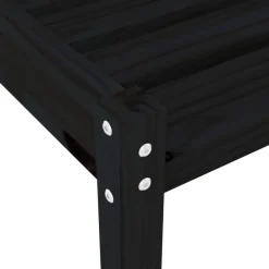 Discount FinePRICE Aurinkotuolit 2 kpl musta 199,5x60x74 cm, mänty