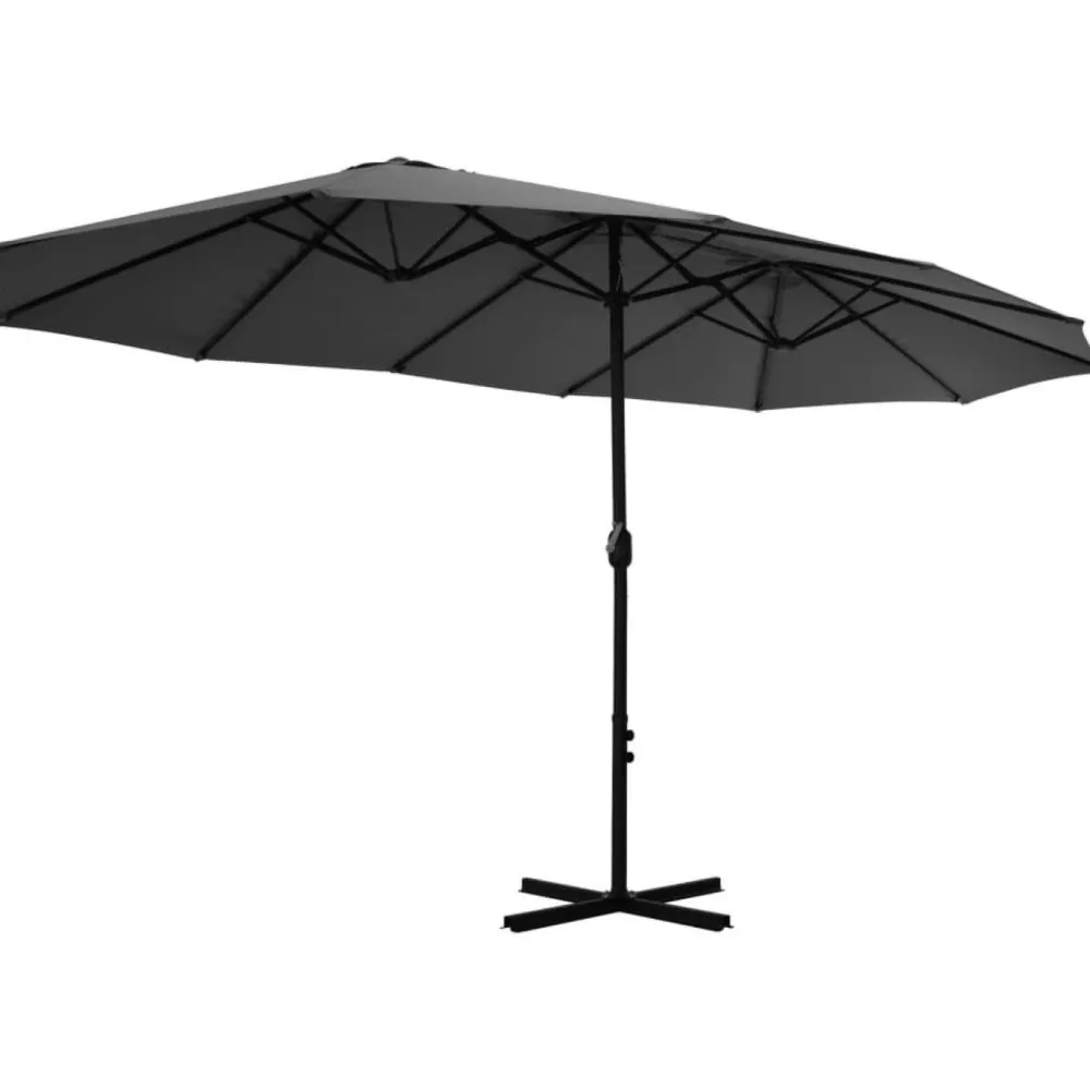 Clearance FinePRICE Aurinkovarjo alumiinitanko 460x270 cm antrasiitti