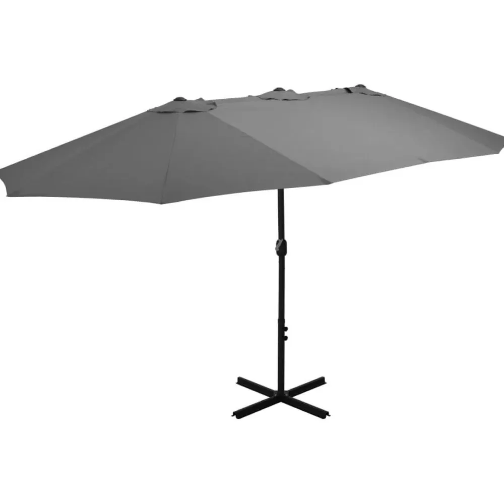 Clearance FinePRICE Aurinkovarjo alumiinitanko 460x270 cm antrasiitti