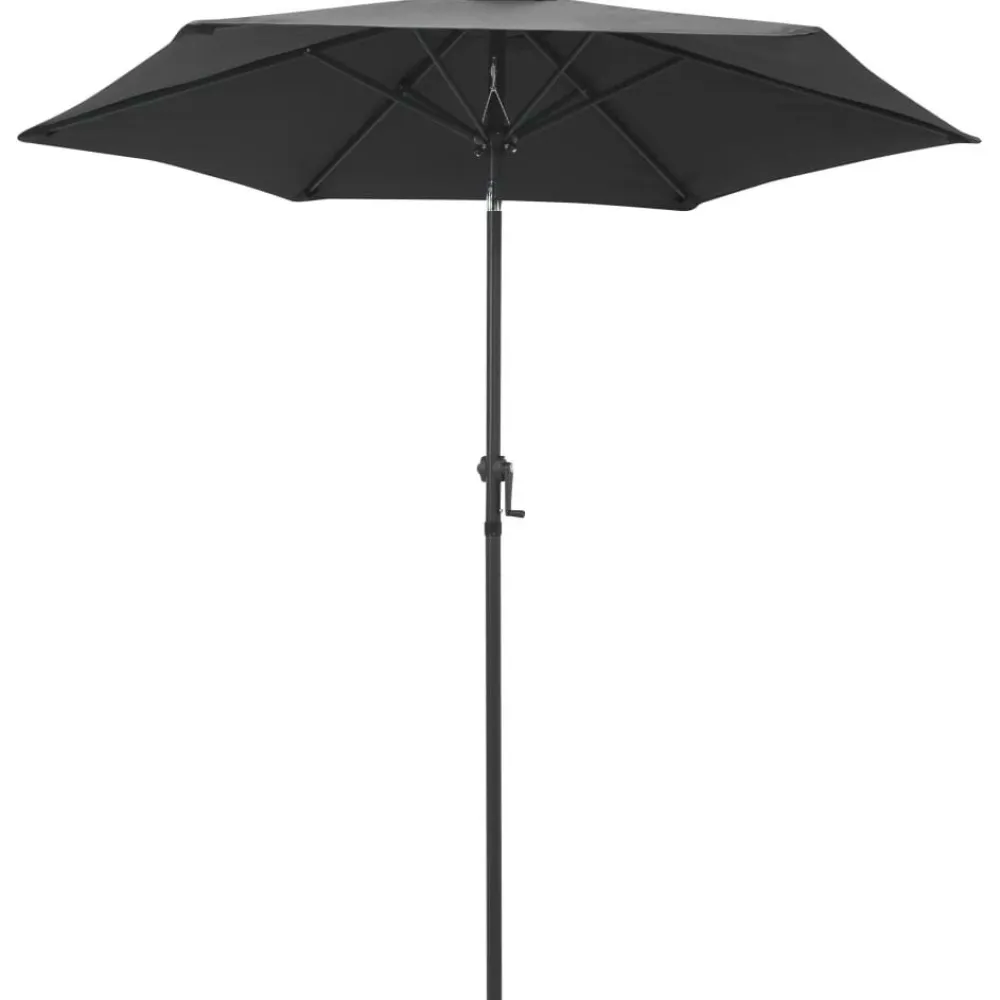 Best FinePRICE Aurinkovarjo antrasiitti 200x211 cm alumiini