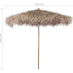Hot FinePRICE Aurinkovarjo bambu/banaanipuun lehdet 210 cm