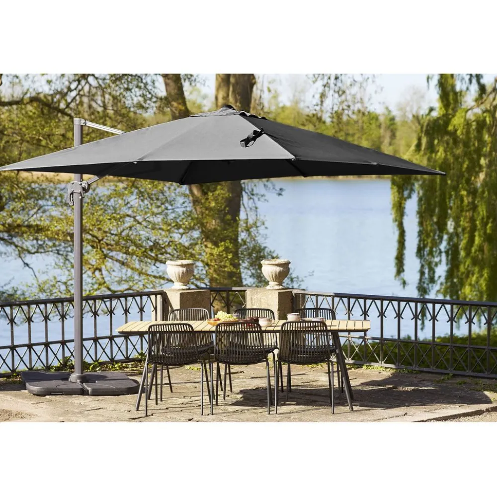 Outlet House Nordic Aurinkovarjo Baza, 295x295cm, musta
