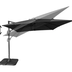 Outlet House Nordic Aurinkovarjo Baza, 295x295cm, musta