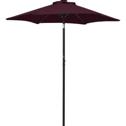 Clearance FinePRICE Aurinkovarjo LED-valolla 200x211 cm alumiini musta