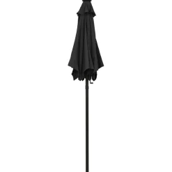 Clearance FinePRICE Aurinkovarjo LED-valolla 200x211 cm alumiini musta