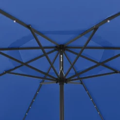 Clearance FinePRICE Aurinkovarjo LED-valot ja metallitanko 400 cm antrasiitti