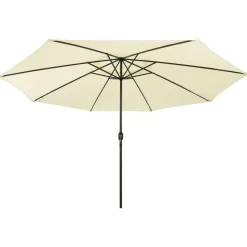 Clearance FinePRICE Aurinkovarjo LED-valot ja metallitanko 400 cm antrasiitti
