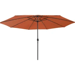 Clearance FinePRICE Aurinkovarjo LED-valot ja metallitanko 400 cm antrasiitti